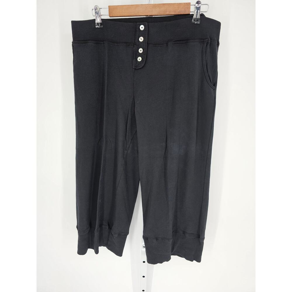 Haley K. Women's Wide Leg Cotton High Rise Elastic Waist Straight Pant Size XL